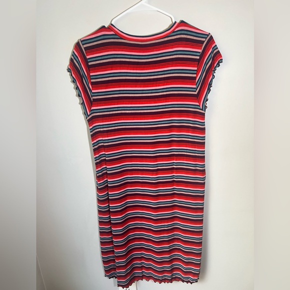 American Eagle Women’s T Shirt Dress Striped Red Blue Size: Large | Fall Summer - Picture 3 of 9